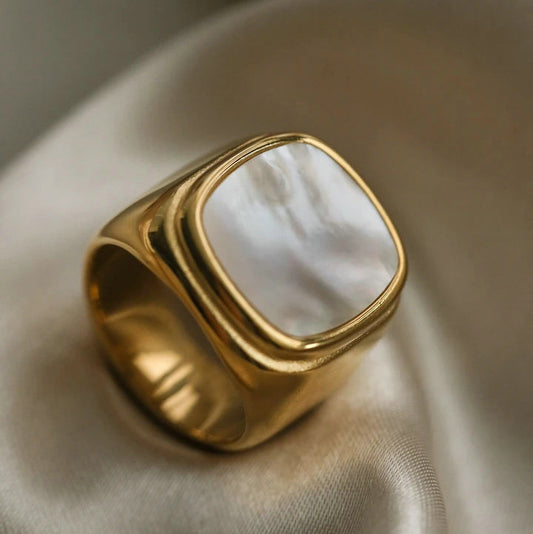 18k Gold Popular Titanium Steel Shell Ring