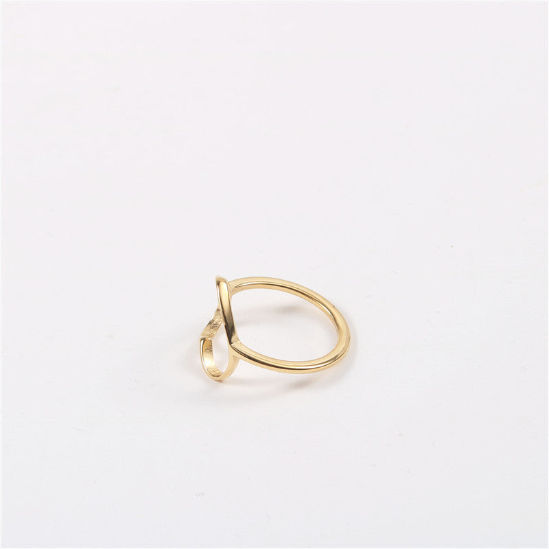 18K Gold Plating Hollow Love Heart-shaped Ring