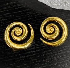 18K Geometric Rotation Gold Earrings