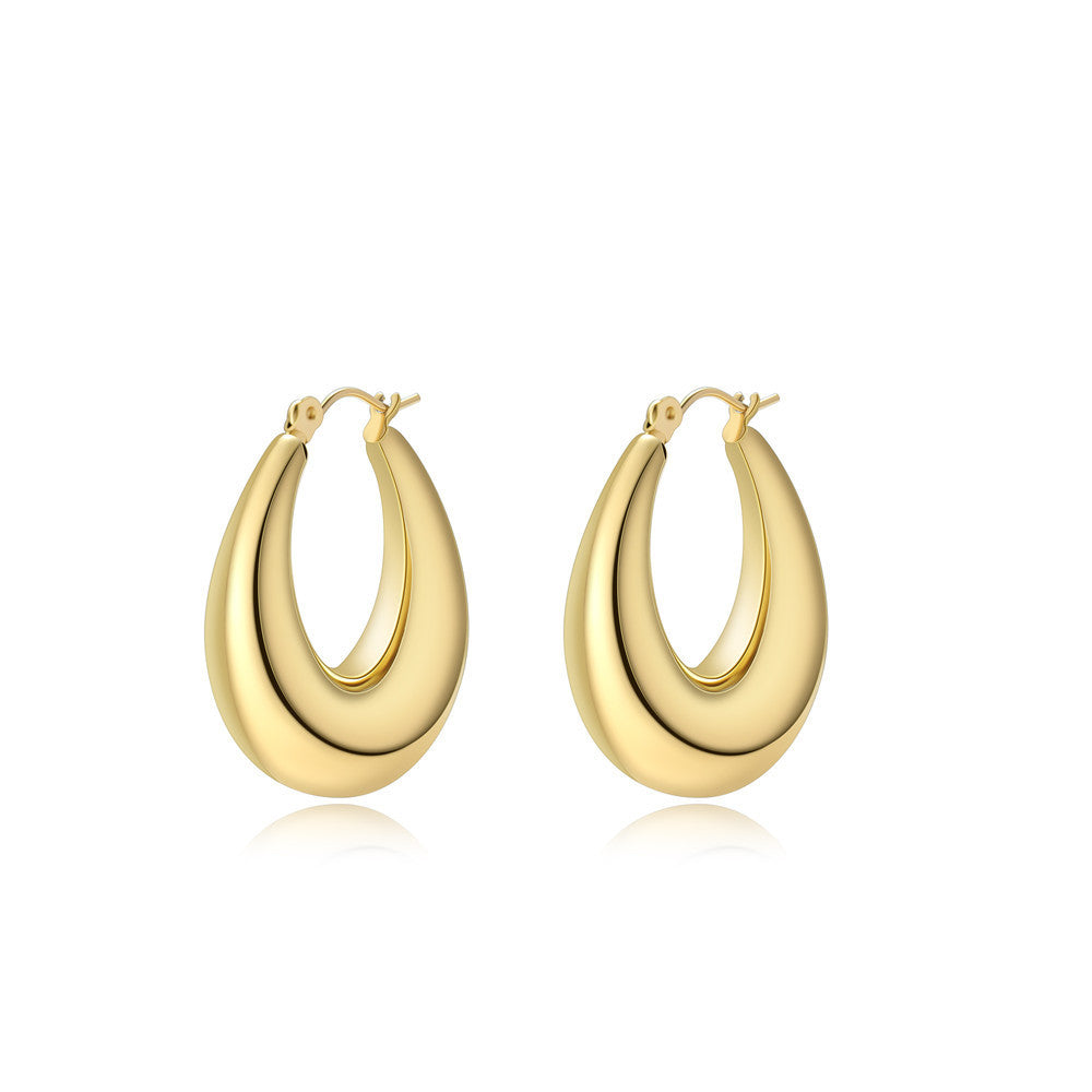 18K  Gold Plated Stainless Steel Vacuum Earrings