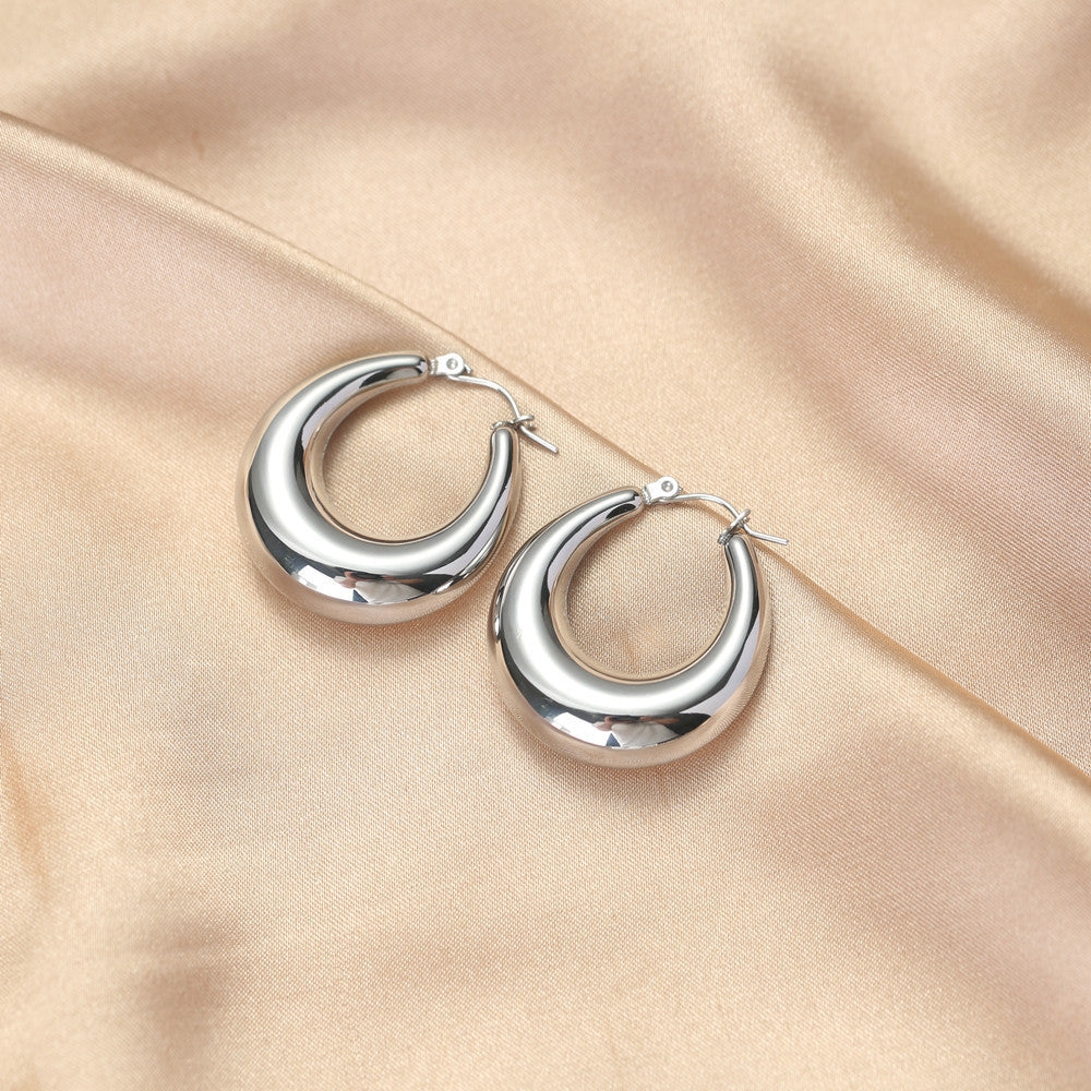 18K  Gold Plated Stainless Steel Vacuum Earrings