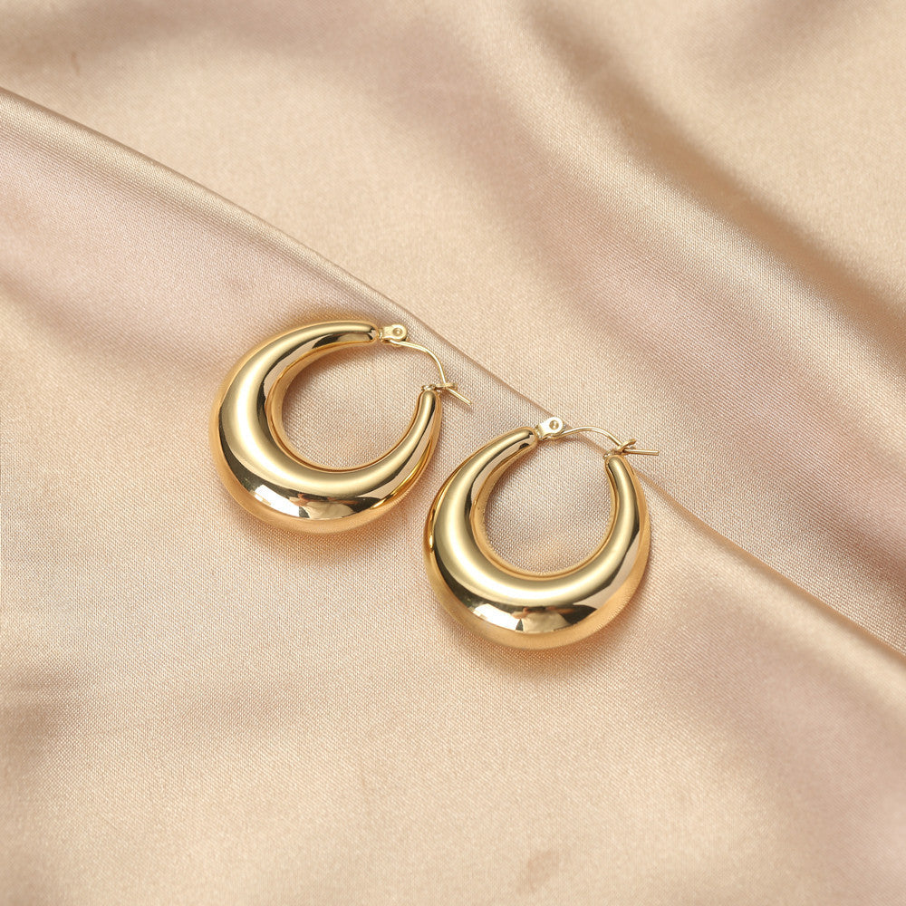 18K  Gold Plated Stainless Steel Vacuum Earrings