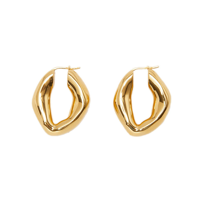 18K Gold Shaped Earrings