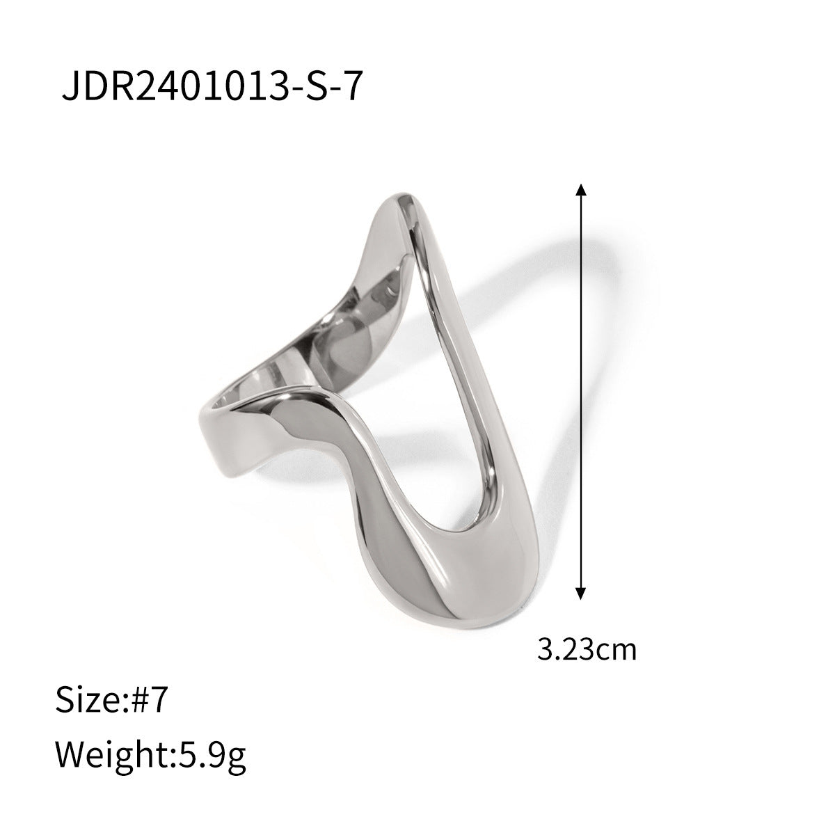 18k Gold Stainless Steel Minimalist Irregular Ring