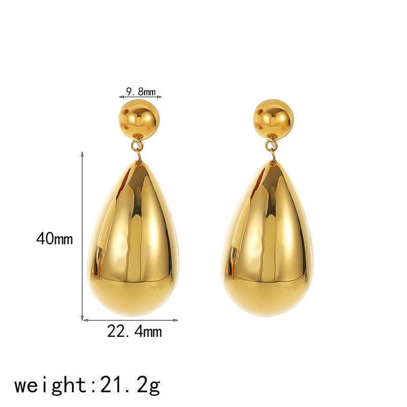 18K Gold Stainless Steel Dropper Earrings Eardrops