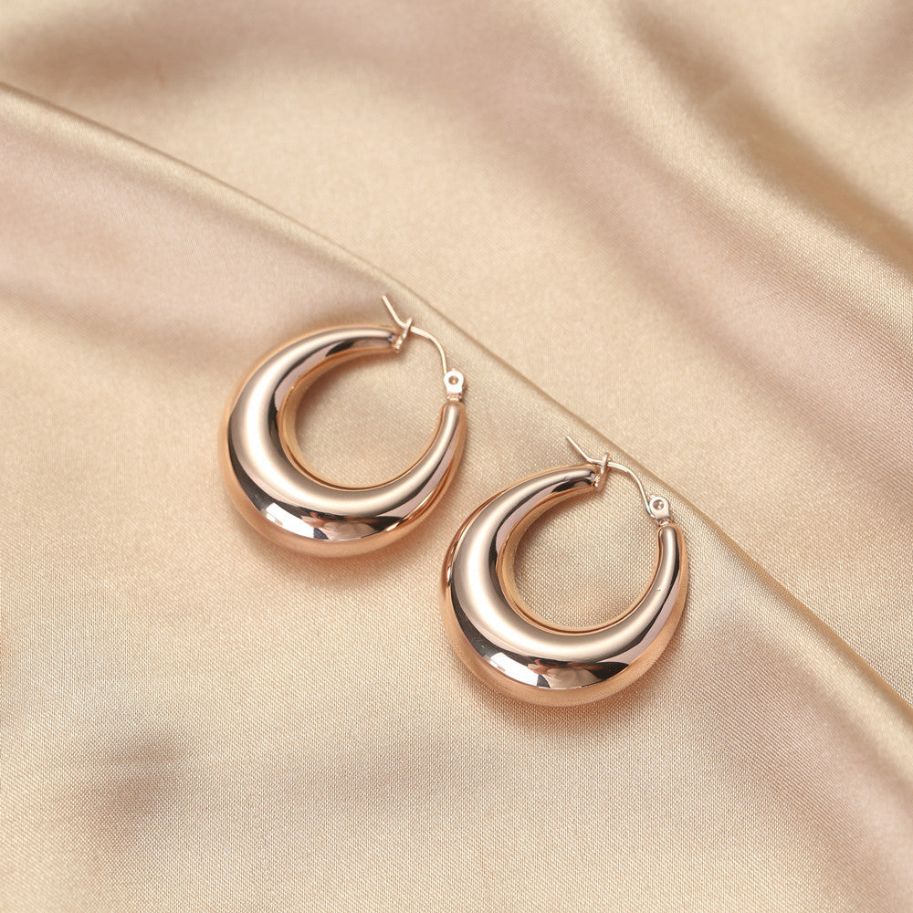 18K  Gold Plated Stainless Steel Vacuum Earrings