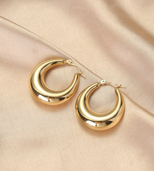 18K  Gold Plated Stainless Steel Vacuum Earrings