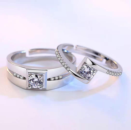 Heart-shaped Couple Rings