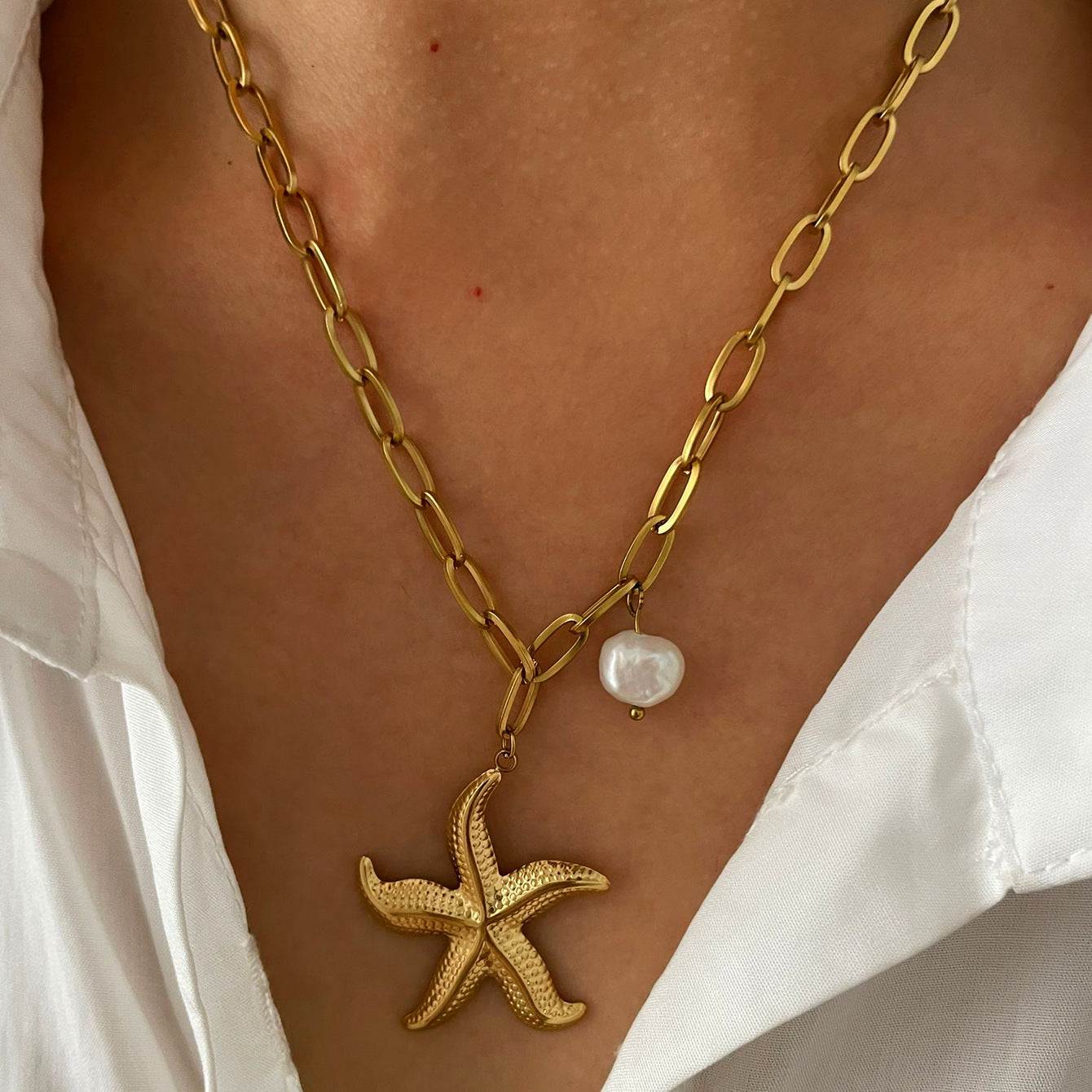 Ocean Wind Series Starfish Pendant