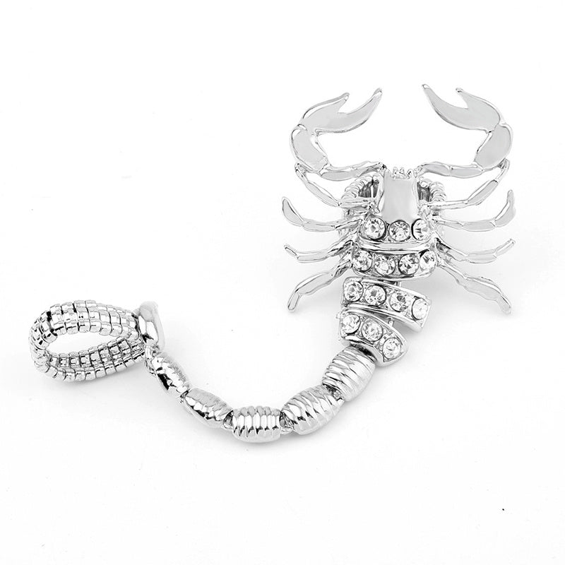 Scorpion Tail Elastic Double Finger Rings